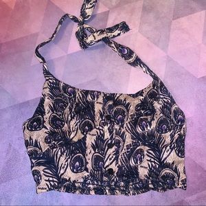 👚 UO STARING AT THE STARS HALTER CROP BRALETTE